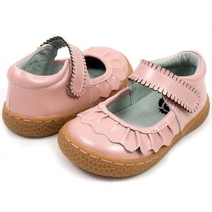 Livie & Luca Pink Rose Ruched Classic Mary Jane Sz 9